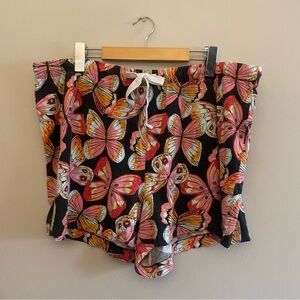 ✌️2/$10✌️ Joe Fresh Black Butterfly Pajama Boxer Shorts – Plus Size 1X GUC